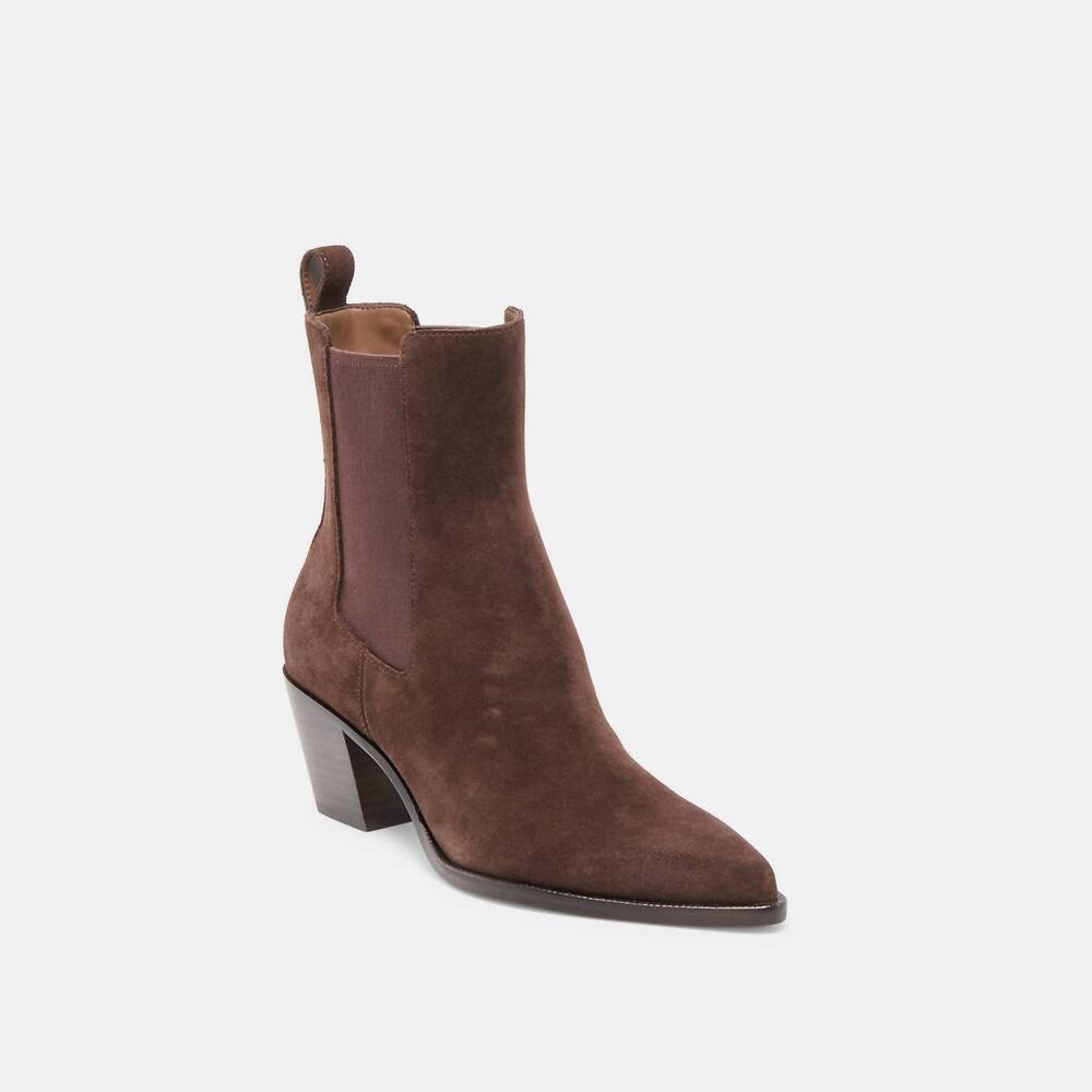 NEW DOLCE VITA women's shadie booties in dark brown